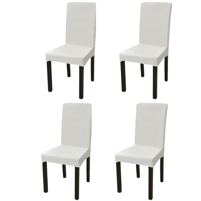 FIGOOO Housse de Chaise Scandinaves Lot de 4 Housse de Chaise Extensible Salle à Manger Universel Amovible Lavable Durable Couverture de Chaise sans Accoudoir pour Cuisine Restaurant Déco,Bleu Marine