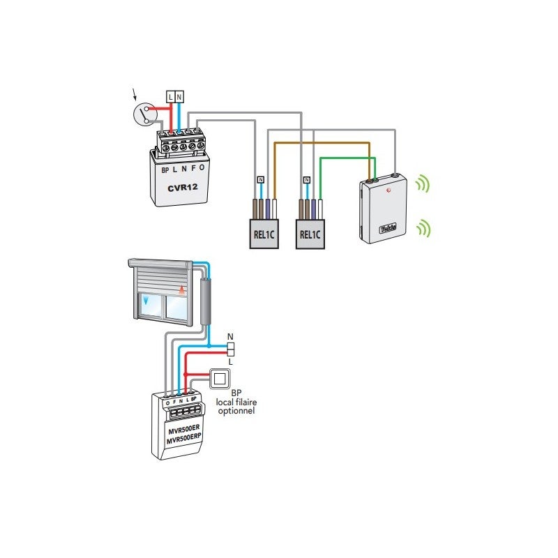 YOKIS - Micromodule volet roulant encastré radio Power - MVR500ERP - 3