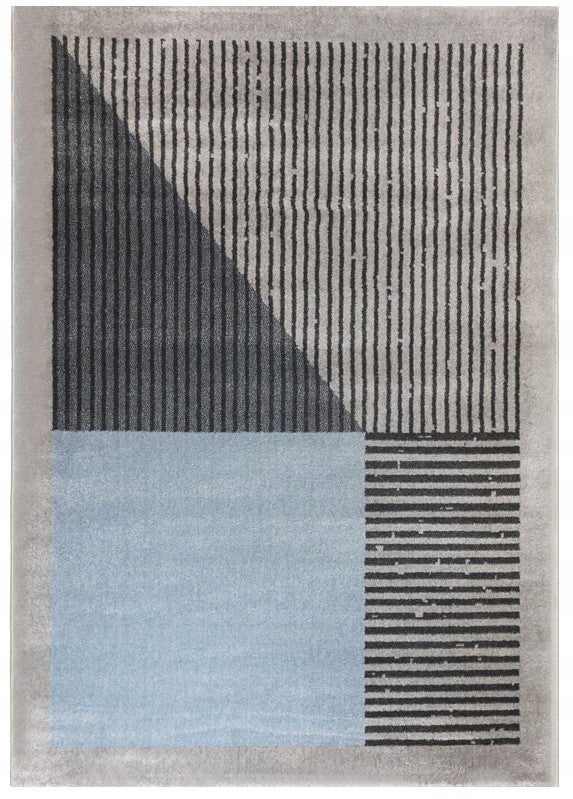 DYWAN NOWOCZESNY LARA L263A_SFI24 CZARNY NIEBIESKI SZARY 140x200