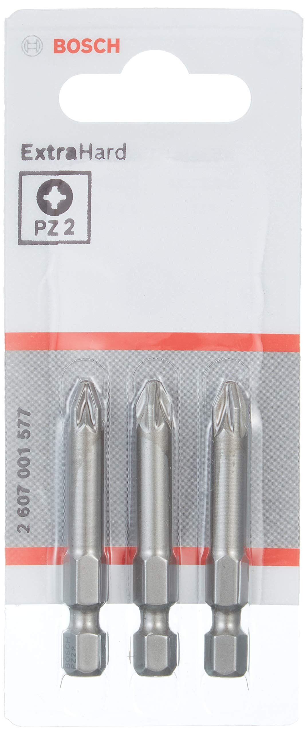 Bosch Professional - 3 Embouts De Vissage Extra-Dur PZ2 49mm - 2607001577 - 3