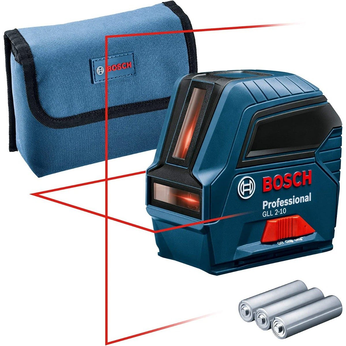 Livello laser professionale Bosch GLL 2-10 con linea rossa, batterie e custodia - 0601063L00 - 6