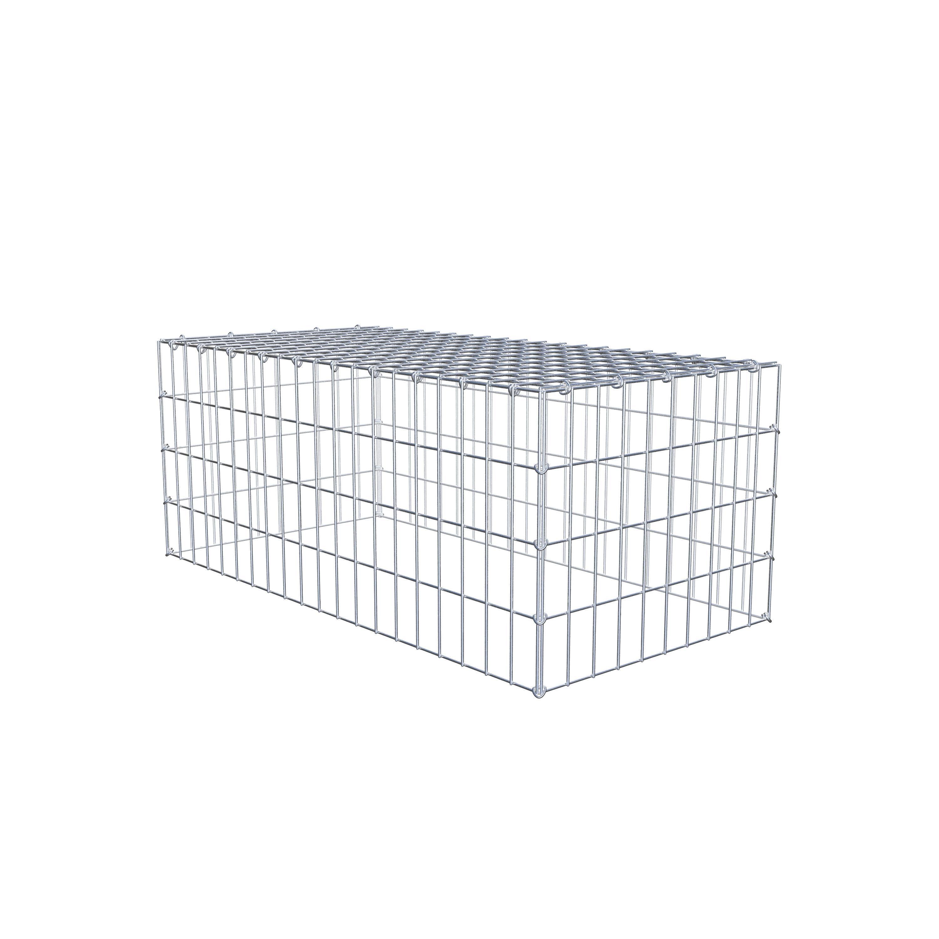 Gavión para apilar en acero galvanizado 100x40x50cm (LxAxP), malla 5 x 10cm, Anillo en C, sin rejilla inferior - 7