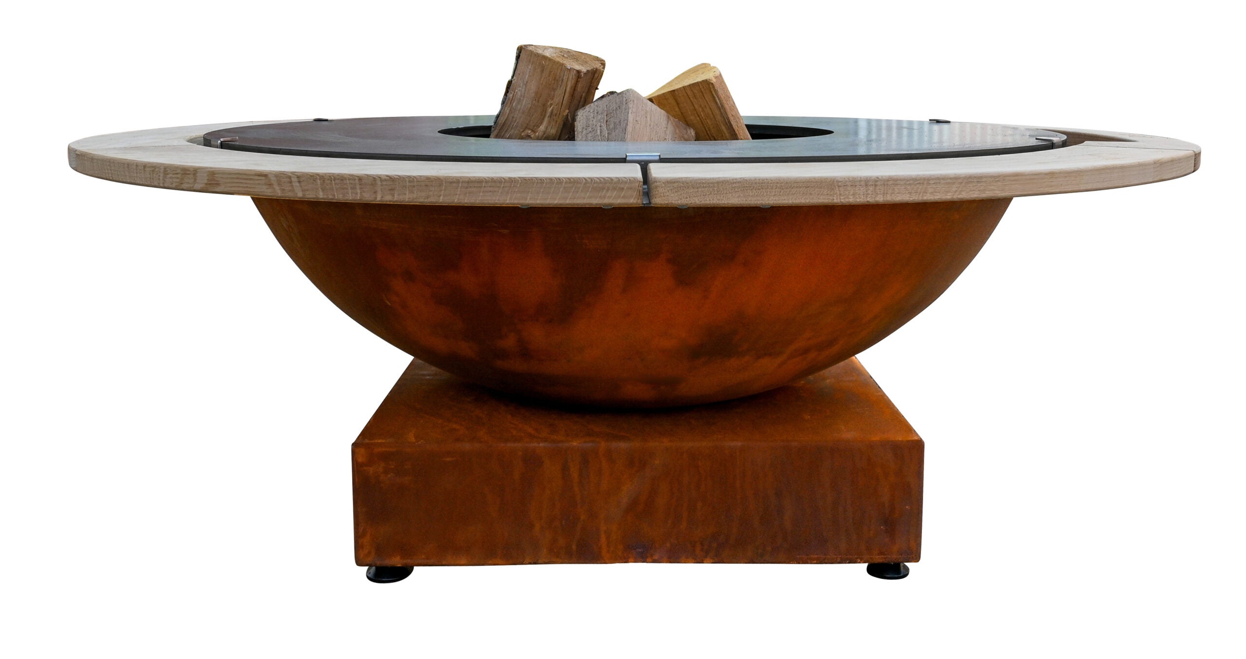Brasero Piatto Basso + Medium Corten Ø106 - Quoco - 2