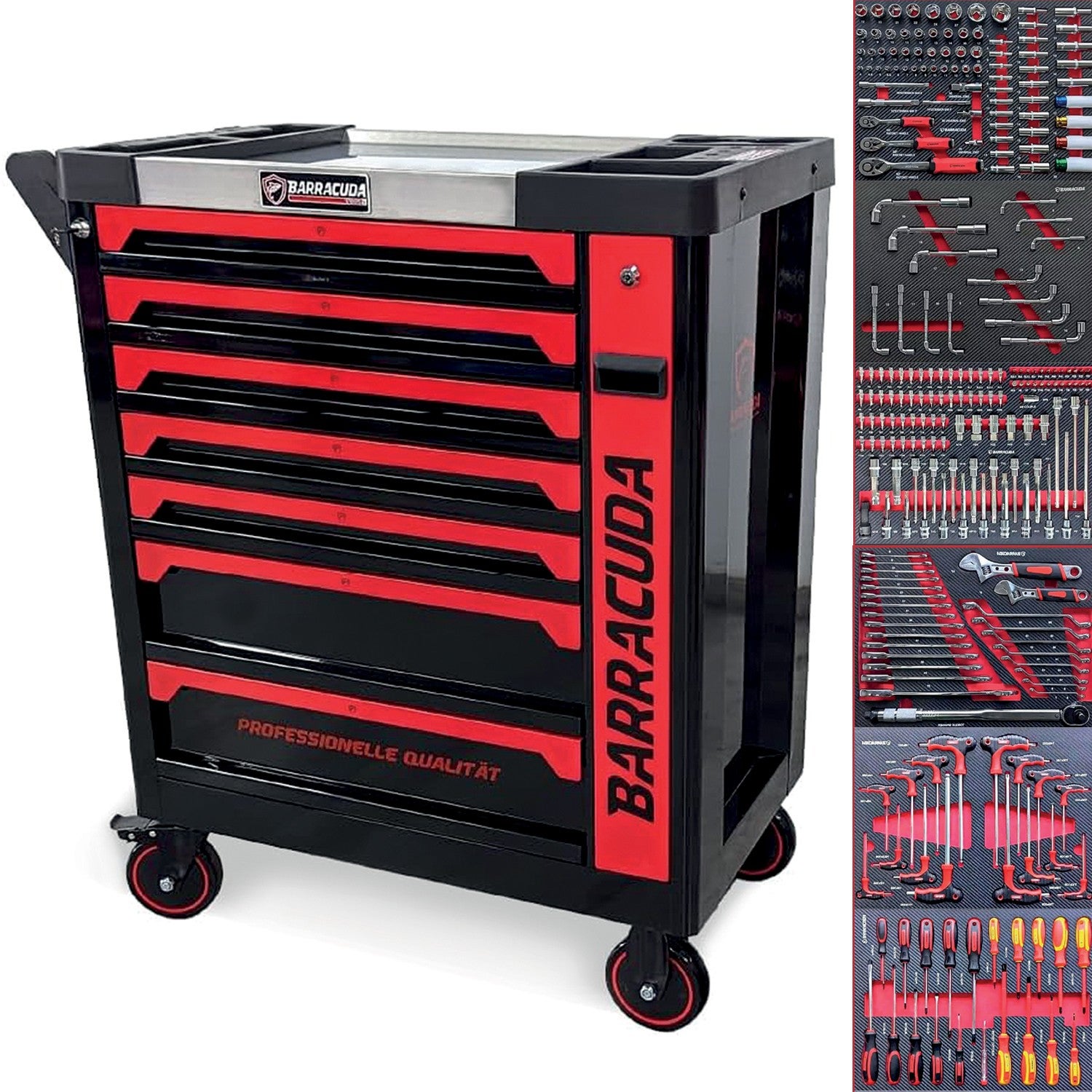 LAVE AUTO PRO - Chariot D'atelier Mobile Avec 3 étagères - Idéal Mécanique & Detailing