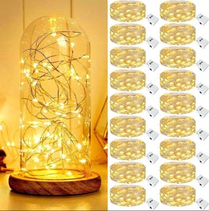 Mini Lumières LED – Lot De 10 Avec Piles De Rechange – 1,5 X 1 Cm – Pour Maison De Poupée, Déco DIY, Fêtes – Blanc