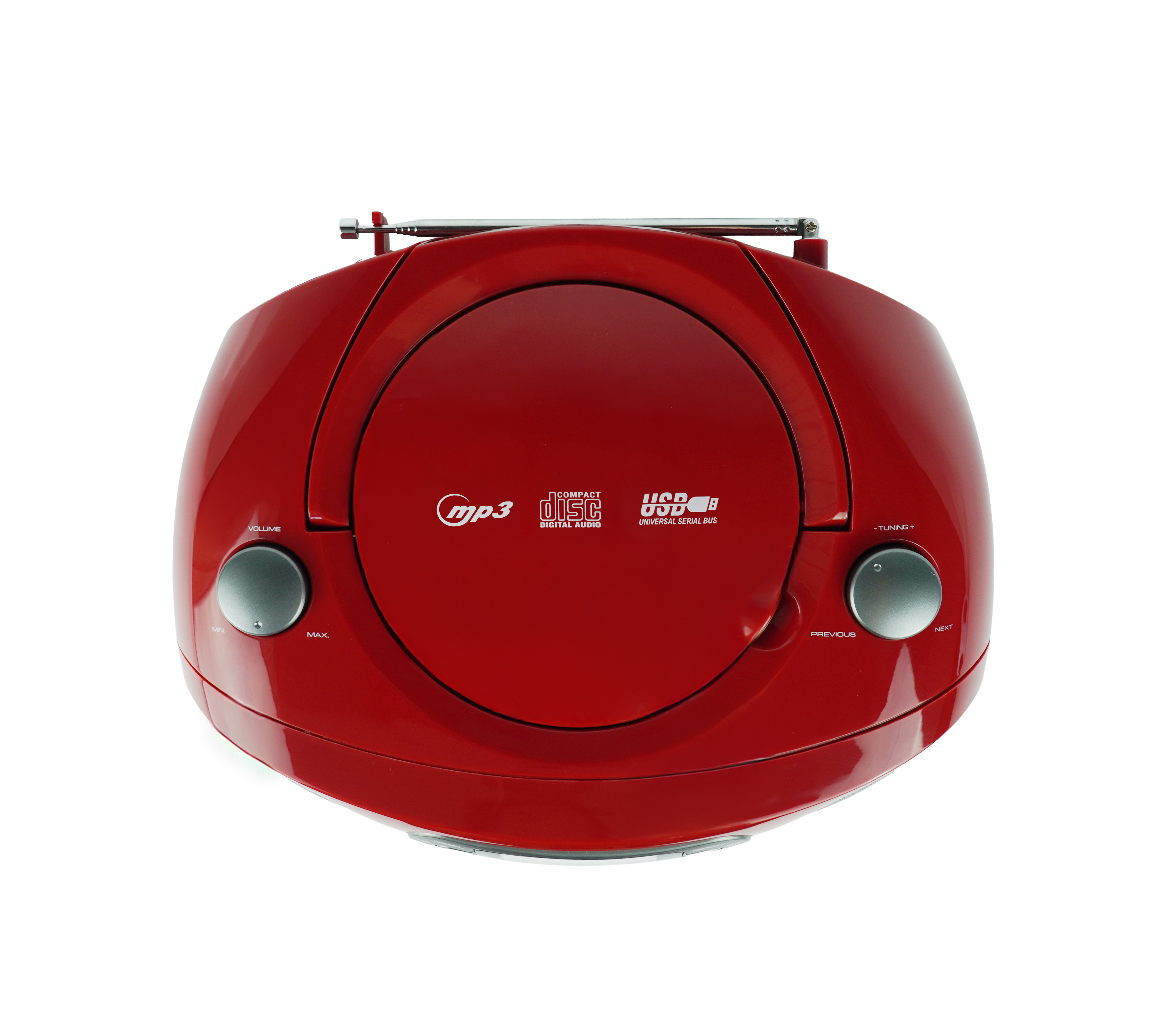 Boombox Zegar Radio CD USB AUX Czerwony Blaupunkt BB18RD - 9