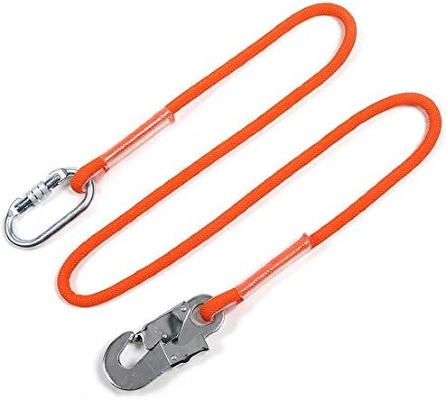 équipement Sécurité Travail Aérien 35KN Longe De Sécurité ZAWELIYO - Corde Escalade 12mm Avec Verrouillage Automatique Longe Sécurité Réglable