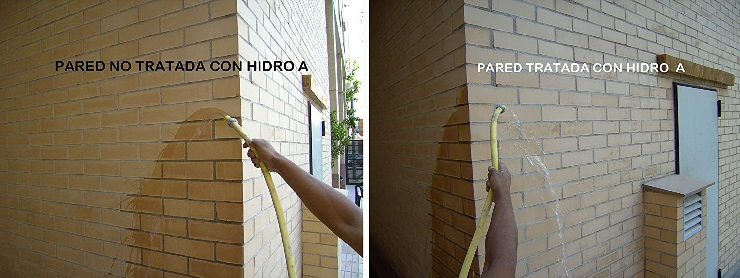HIDRO A de Tecno Prodist - Impermeabilizante Transparente al agua, Hidrofugante para fachada, teja, ladrillo y piedra - Transparente - 10 Litros - 5