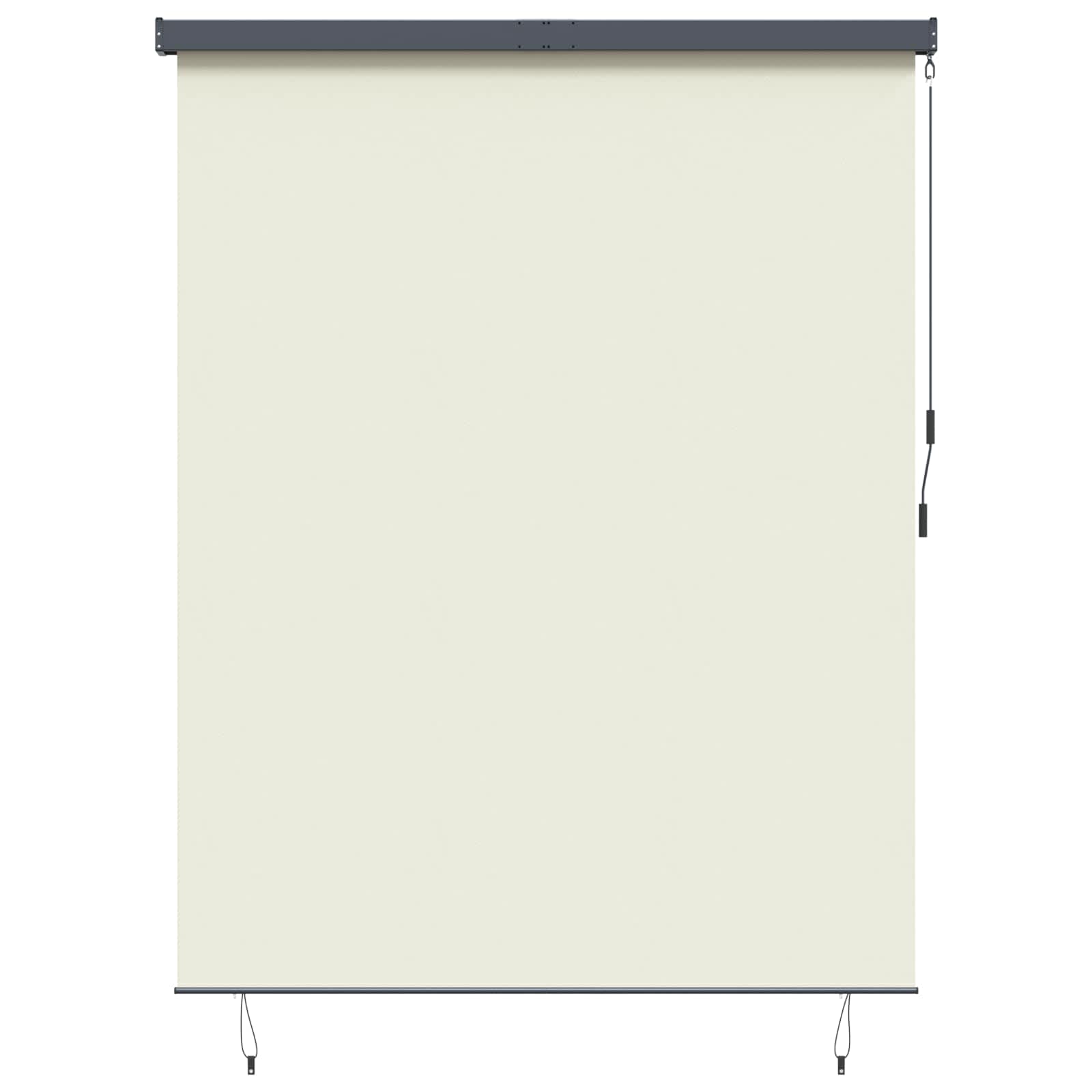 Roleta kremowy 200 x 250 cm Materiał i Aluminium vidaXL
