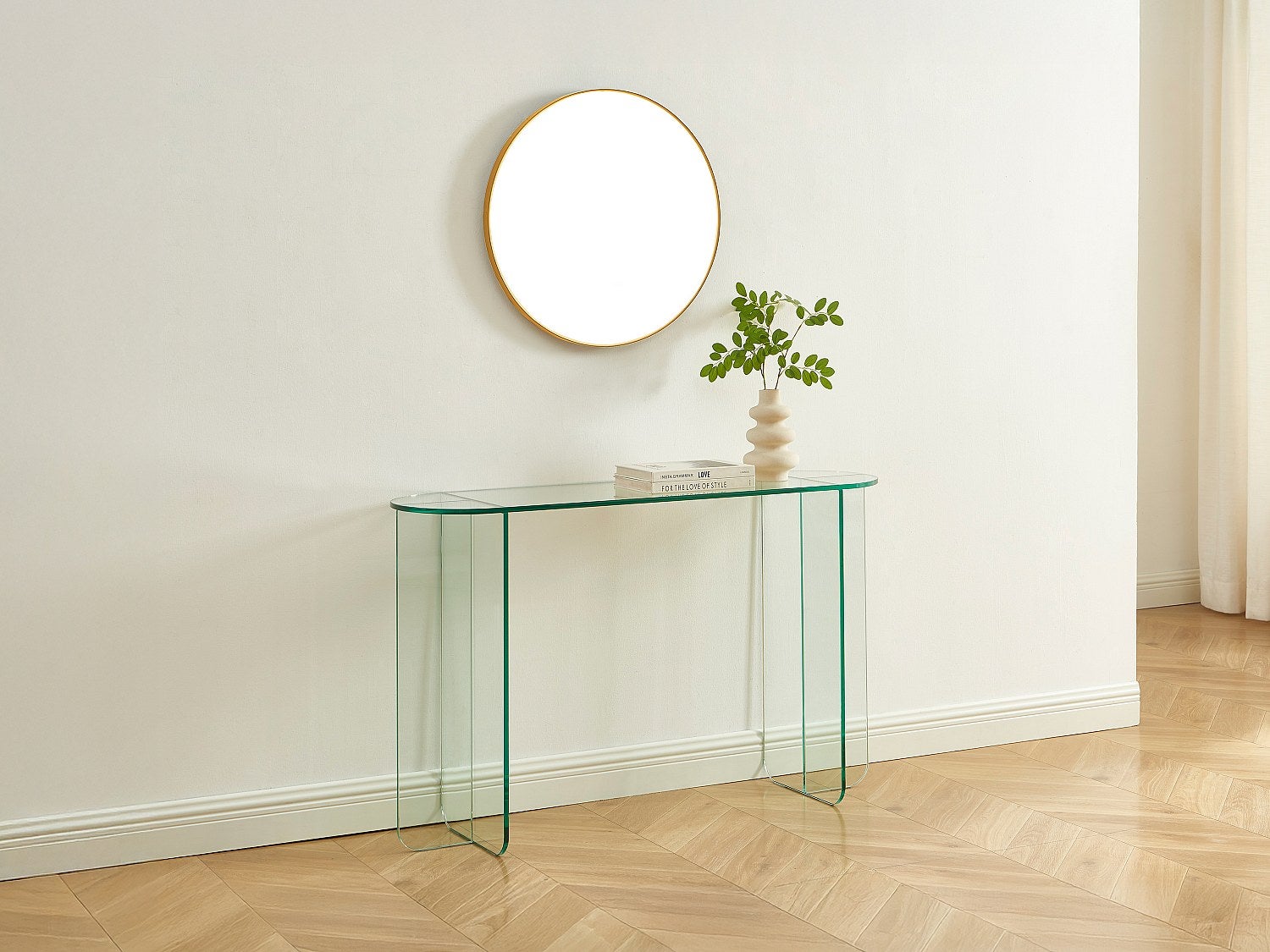 Konsola ze szkła hartowanego - Przezroczysty - FEYZA