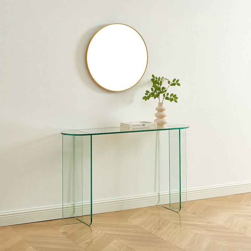 Konsola ze szkła hartowanego - Przezroczysty - FEYZA