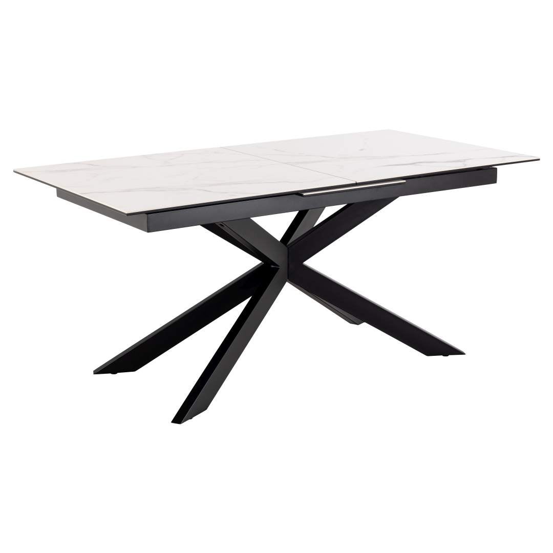 Irwine stół do jadalni 90x168/210cm w tym 1 dodatkowy talerz biały.