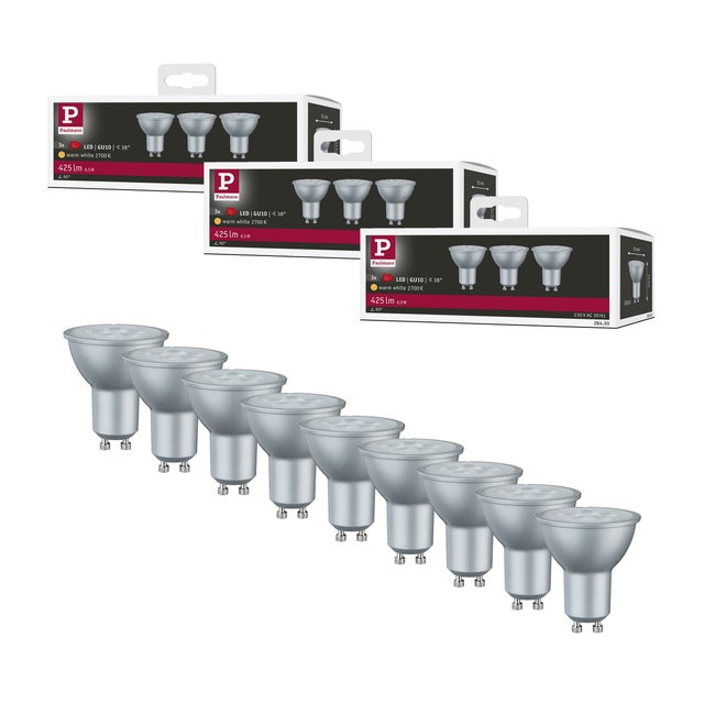 Kit Standard 230 V Réflecteur LED 9x425lm 9x6,5W 2700K Alu