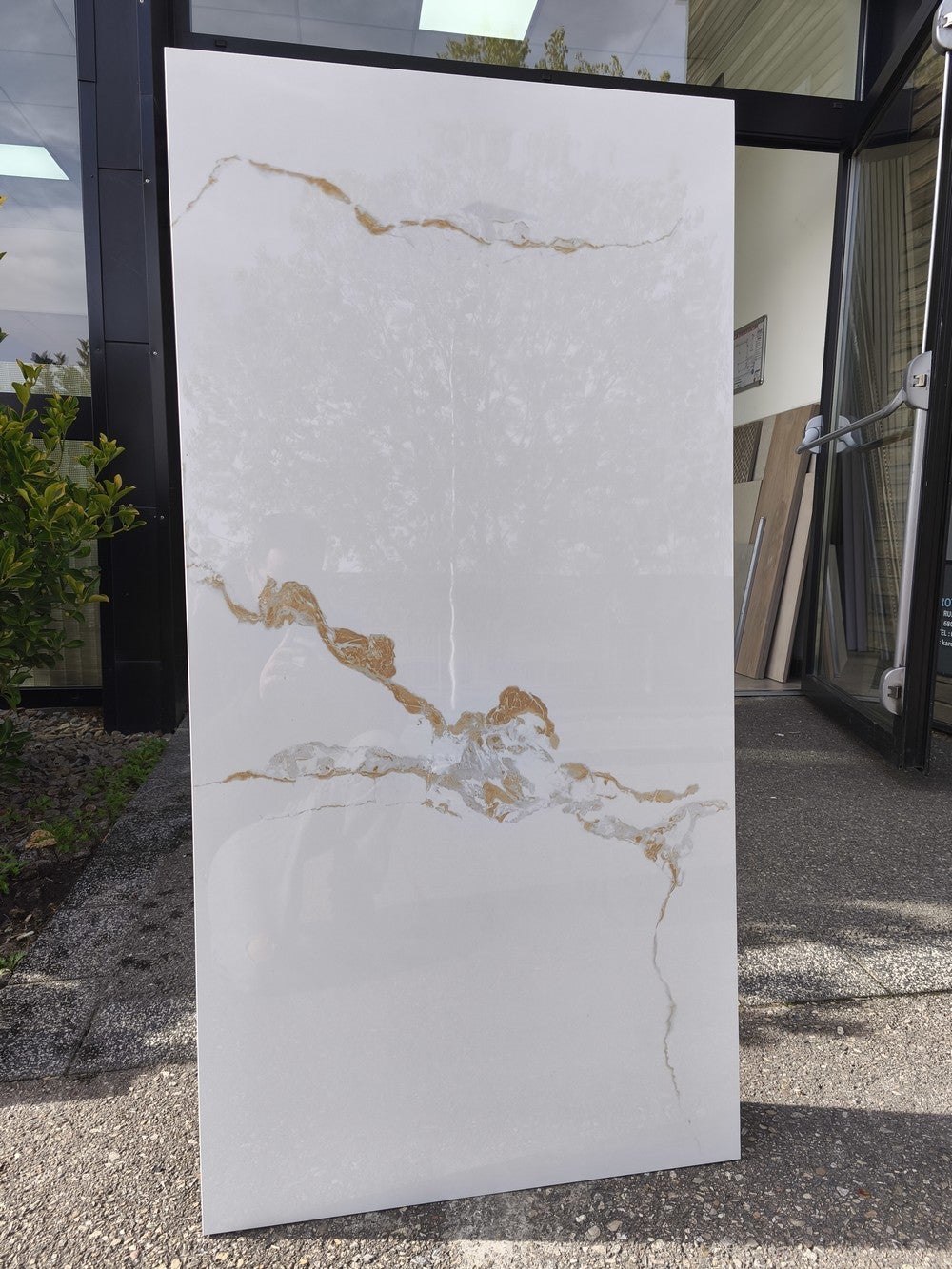 Carrelage sol/mur effet marbre blanc brillant GOLDEN CARRARA L.120 x l.60cm - 3