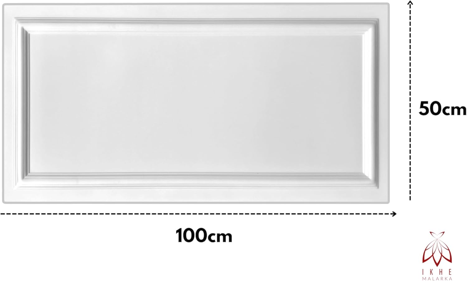 0.25m² - 1 x panneaux 3D en polystyrène - Styrofoam XPS, panneaux de plafond & muraux 3D, décors, - 100x50cm / épam / épaisseur 3mm / Rahm VXL White - 4