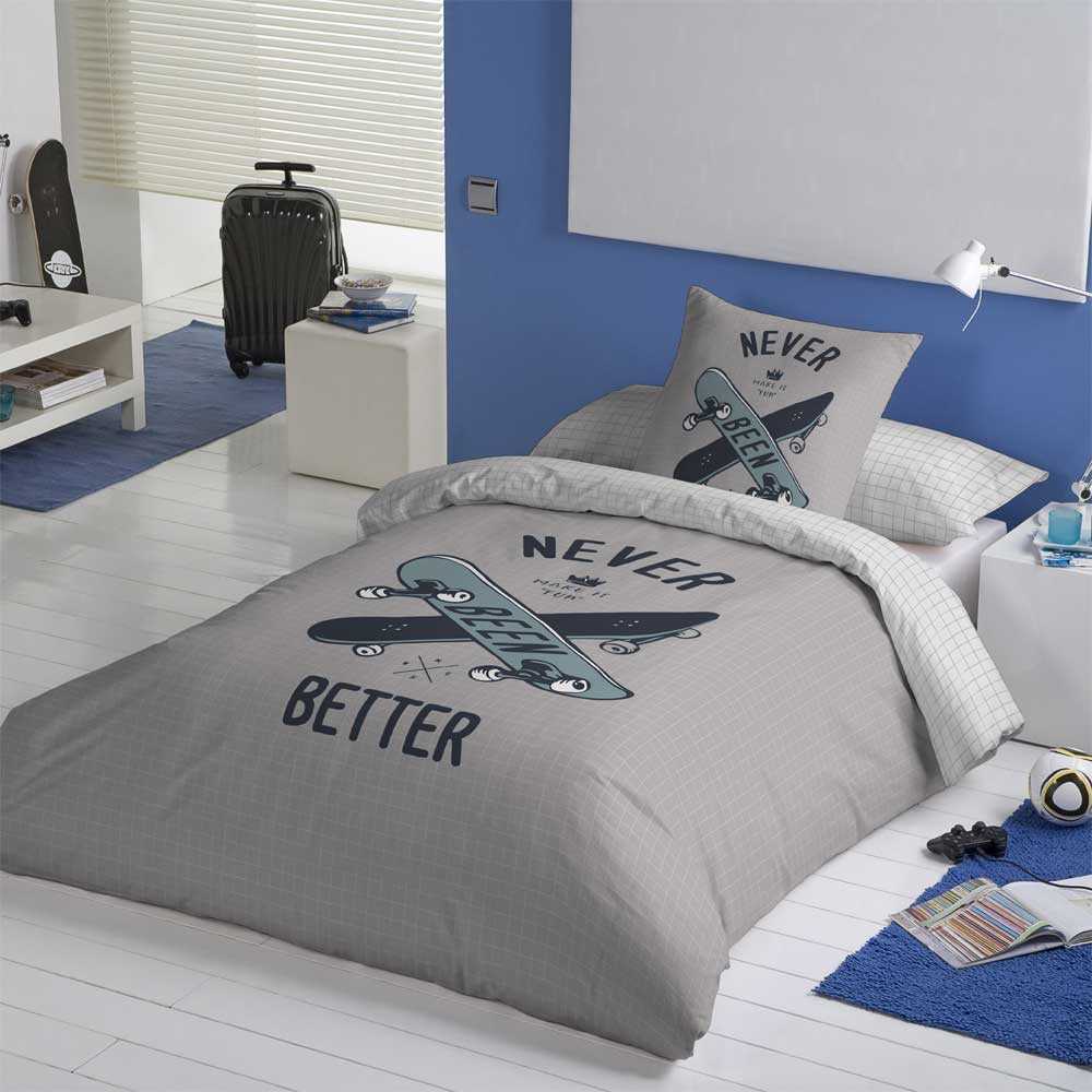 Cotton artean - funda nordica infantil/juvenil reversible skate cama de 105
