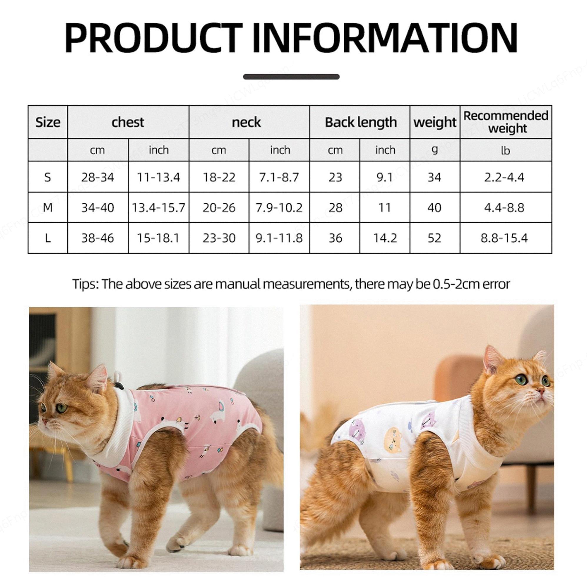 GENERIQUE pós-operatório para gatos, macacão anti-lambidas, body para gatos, fácil de vestir e despir (Verde - Tamanho L) - 5