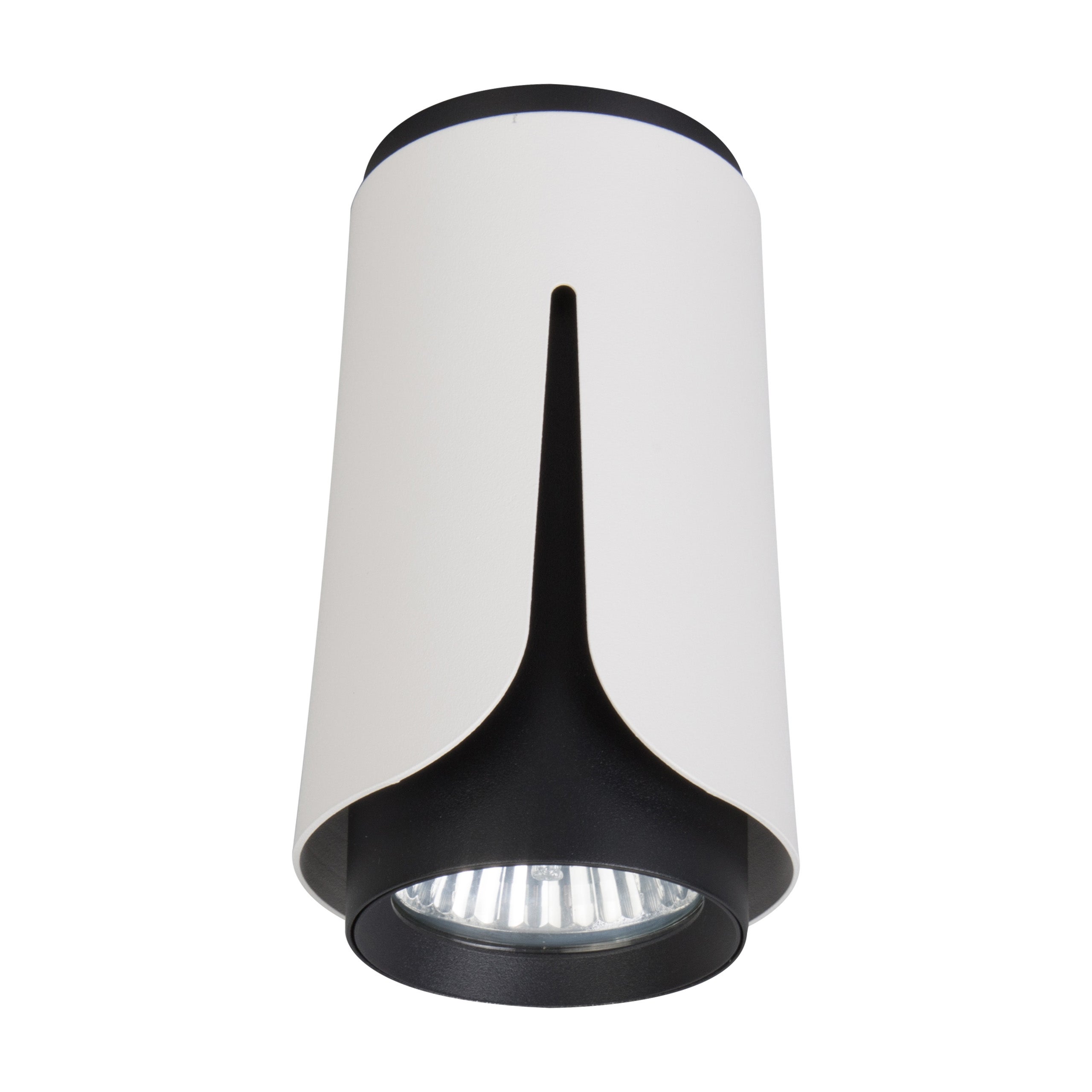 Lampa sufitowa GU10 LED 11,5 cm oprawa natynkowa punktowa biało-czarna XUDO
