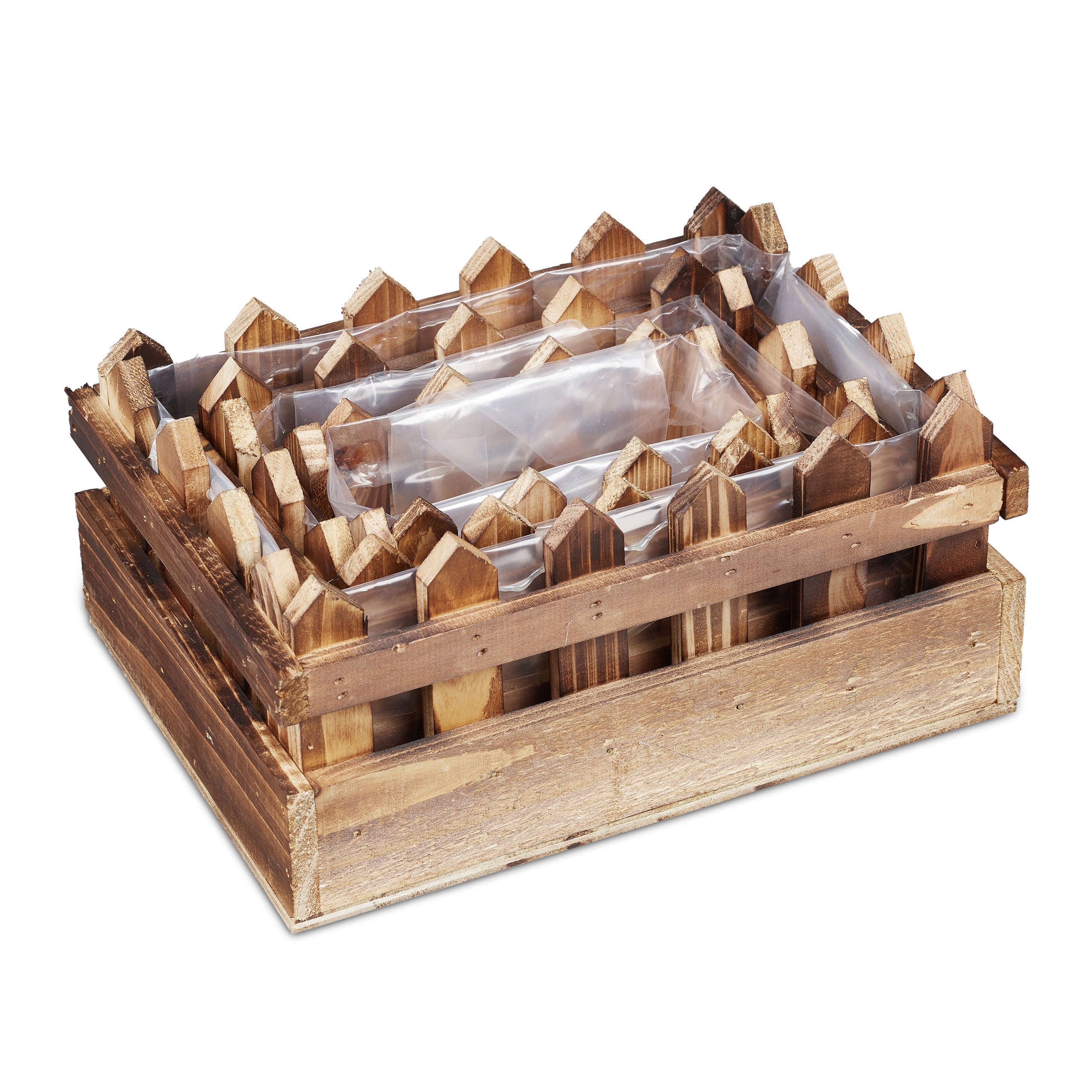 Relaxdays Fioriere in Legno Set da 3, da Balcone e Davanzale, Cassette Porta Fiori e Piante in Varie Misure, Naturale - 6