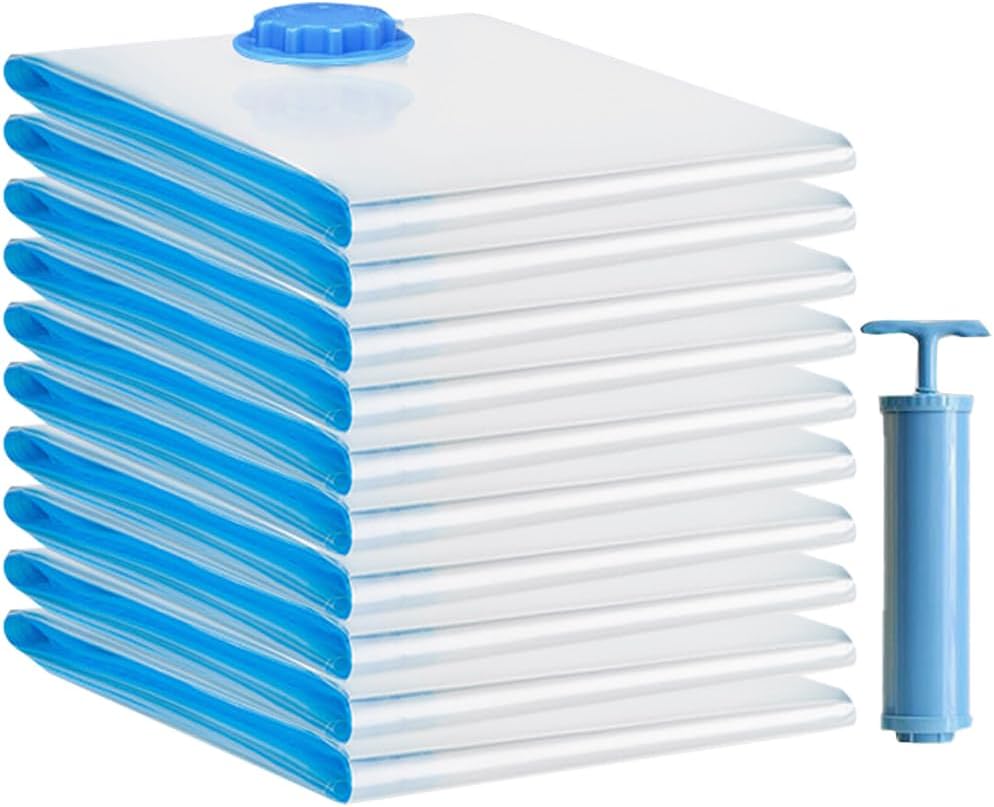 Opakowanie 10 worków do odkurzacza, pokrowiec do przechowywania ubrań, kołder, pościeli i poduszek 60×80 cm