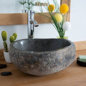 Vasque à poser en pierre de rivière Eden-Roc 40
