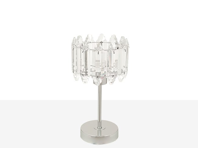 Abat-jour en verre de lampe en métal argenté E14 | Leroy Merlin