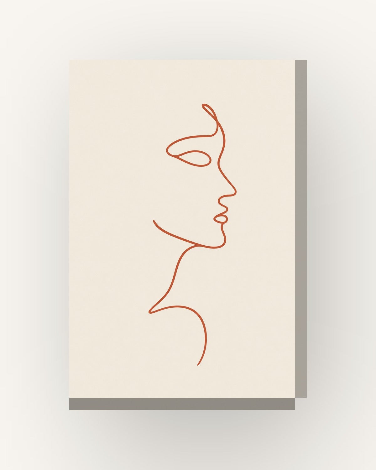 Tableau line art «Perfil» sur toile, châssis en bois de 2 cm, 30 x 40 ...