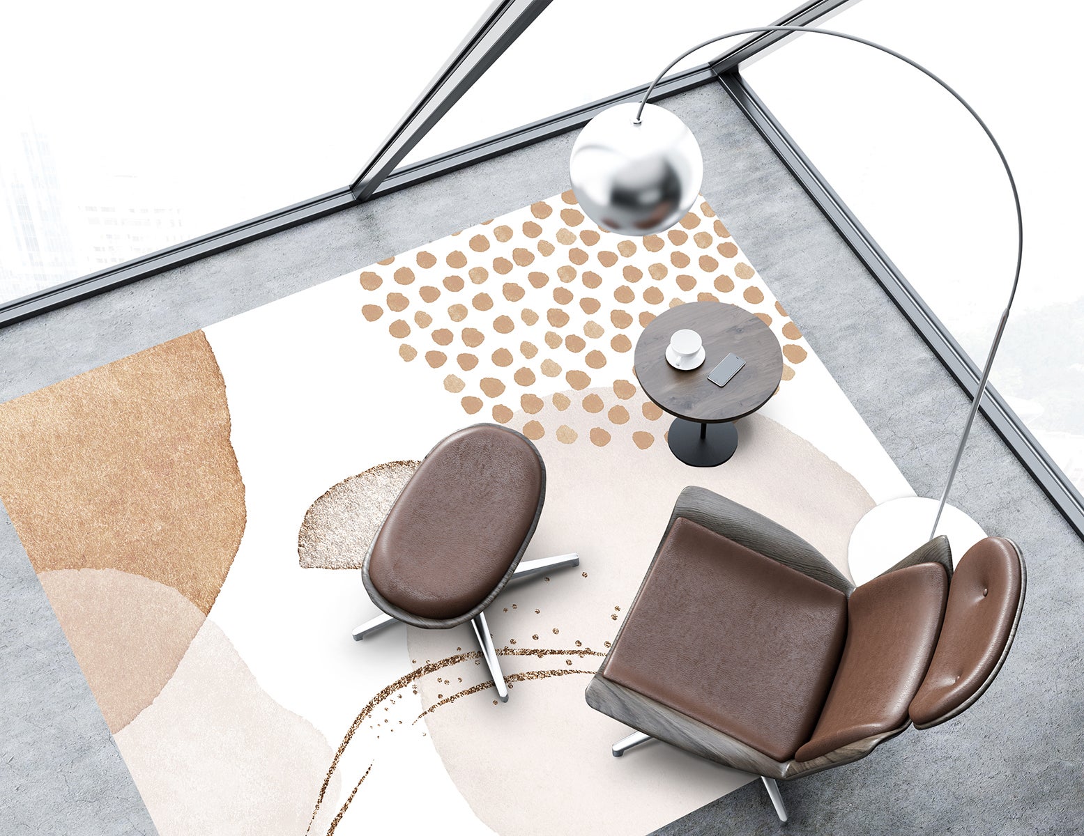 Tappeti in vinile, Nikita 70x100 cm - PVC stampato, lavabile, ignifugo, per salotto e cucina, stile moderno - 6