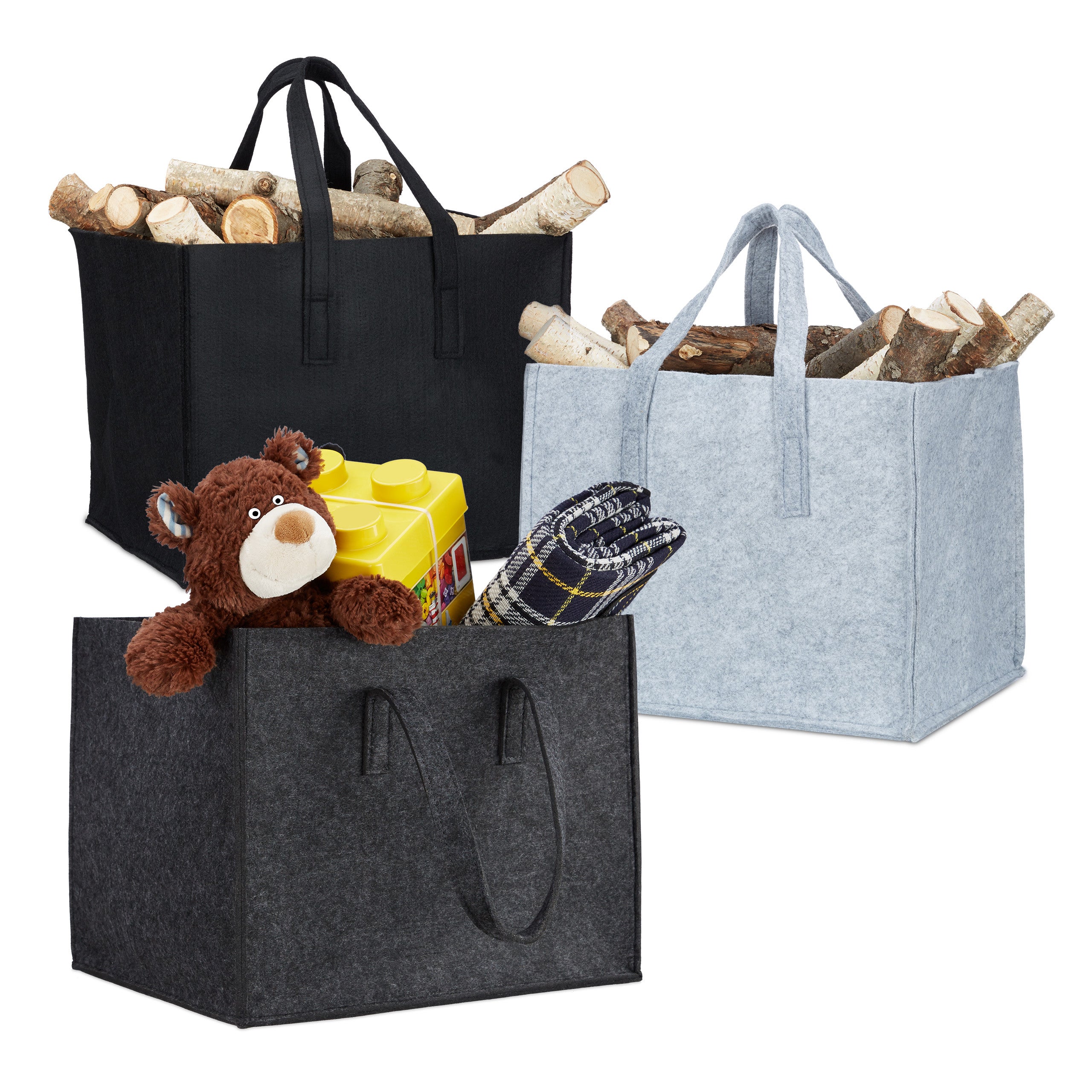 Goki MiniShopper – Cesta De La Compra De Madera Con Asa Plegable Y Monedero De Fieltro Para Juegos De Rol Y Tienda De Juguete