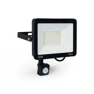 Projecteur LED extérieur avec détecteur de mouvement PIR - 50W - IP65 - 6000K - Blanc Froid
