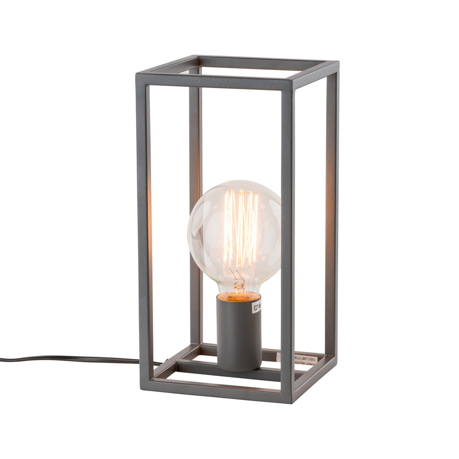Lampka stołowa Italux Sigalo industrialna szara MT-BR4366-T1 GR