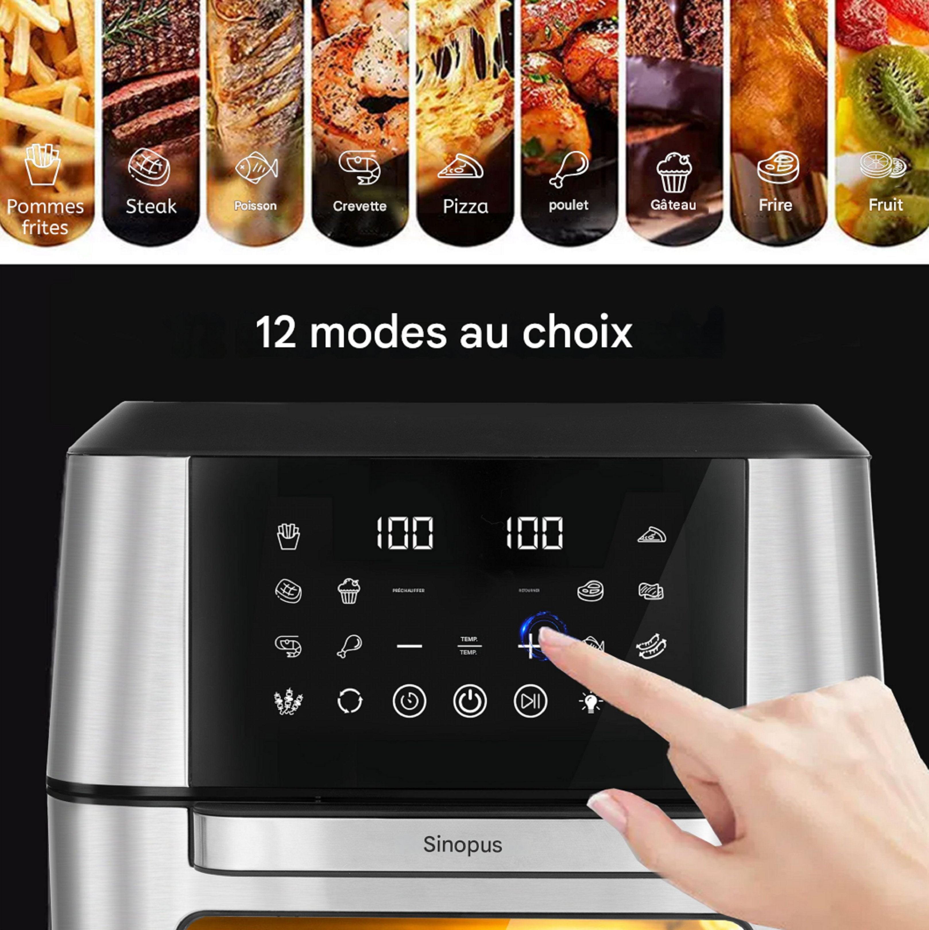 Friteuse à air chaud 12 L avec affichage LED, 80-200 °C, XXL - 7