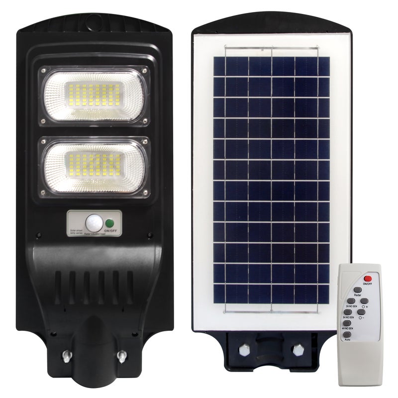 Lampa LED solarna uliczna pilot 100W IP65 6000K 2000lm z czujnikiem ruchu i zmierzchu MasterLED