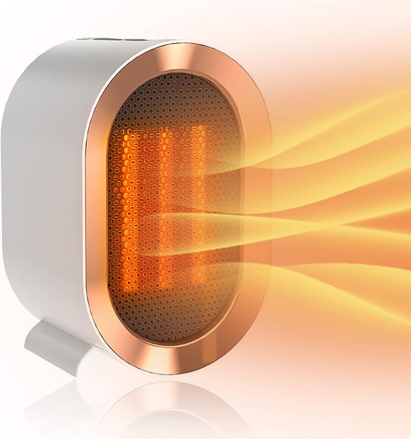 Ogrzewacz elektryczny do wnętrz, mały przenośny ogrzewacz do użytku domowego, z zabezpieczeniem przed przegrzaniem i przewróceniem, biały - 8