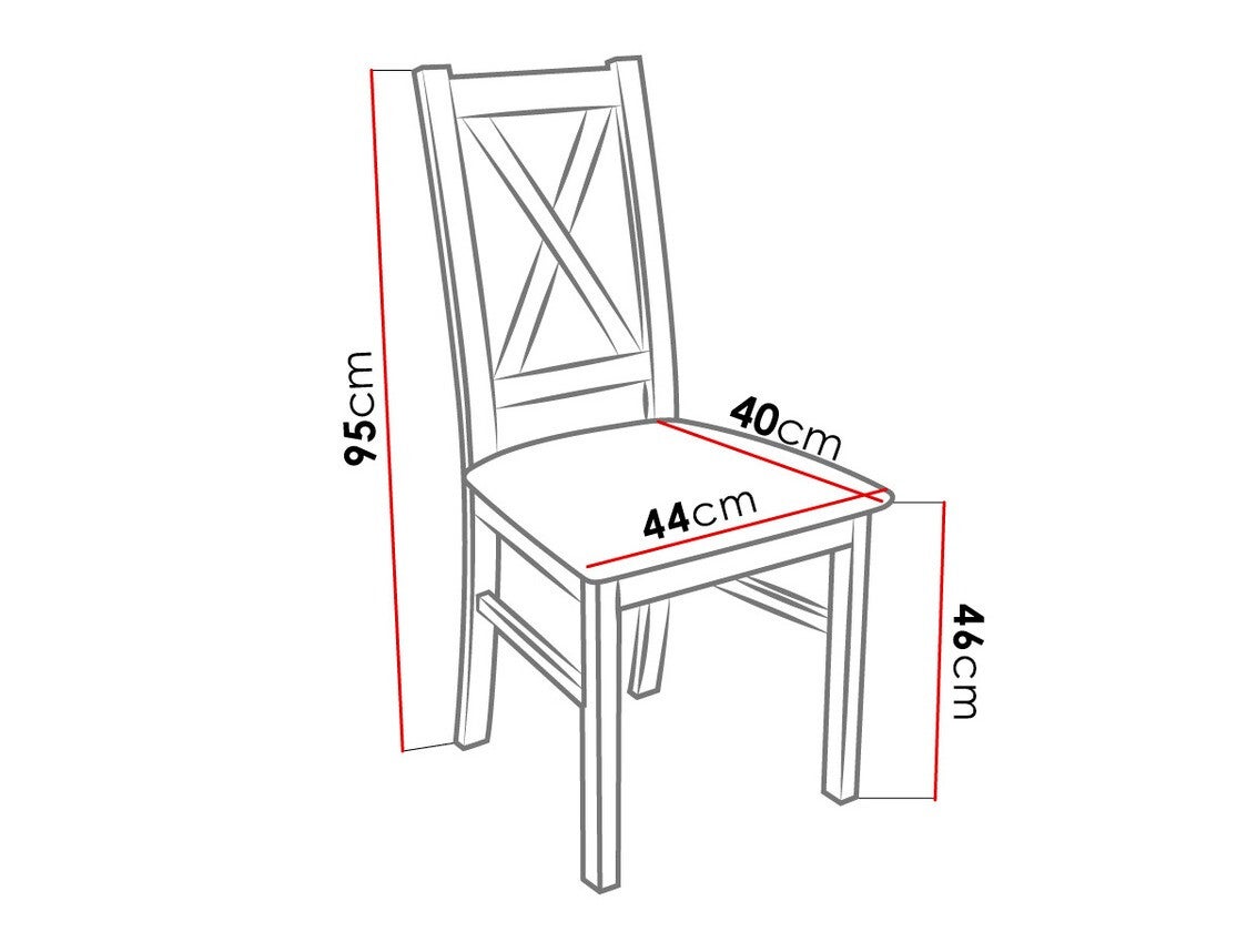Cadeira Sparks 117, Noz, Cinzento, 95x46x40cm, Tecido, De madeira, Madeira - 4