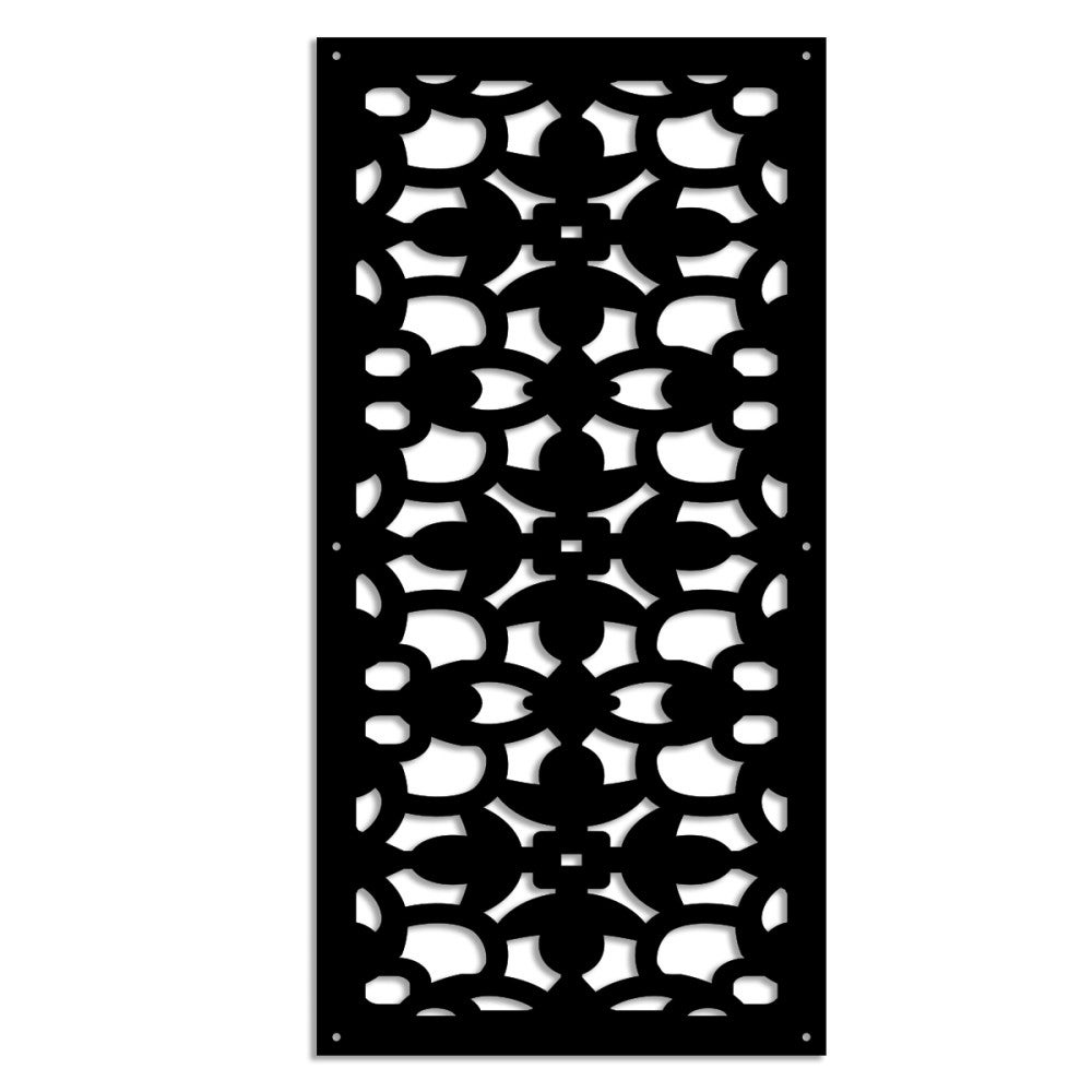 ANCHORAGE - Panel perforowany z PVC - Osłona przeciwsłoneczna - Rozmiar 98x198 cm - Grubość 1 cm - Kolor CZARNY