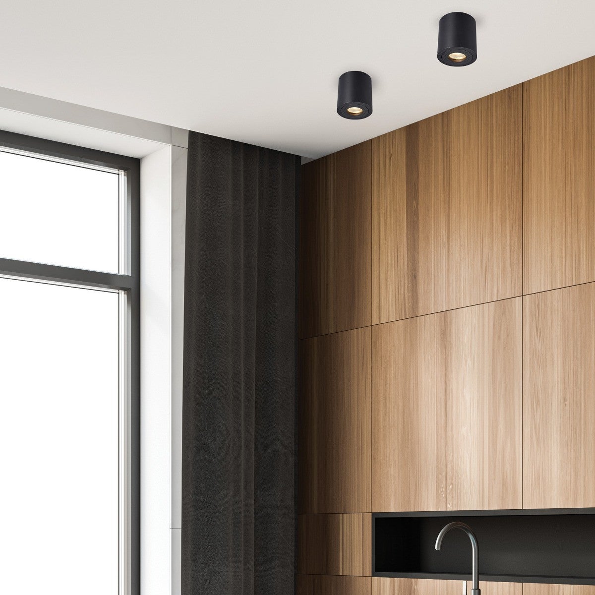 Lampa sufitowa wisząca Rondip czarna 1xGU10x50W wym: 9,5 x 9 x 9 cm metal Zuma Line - 3