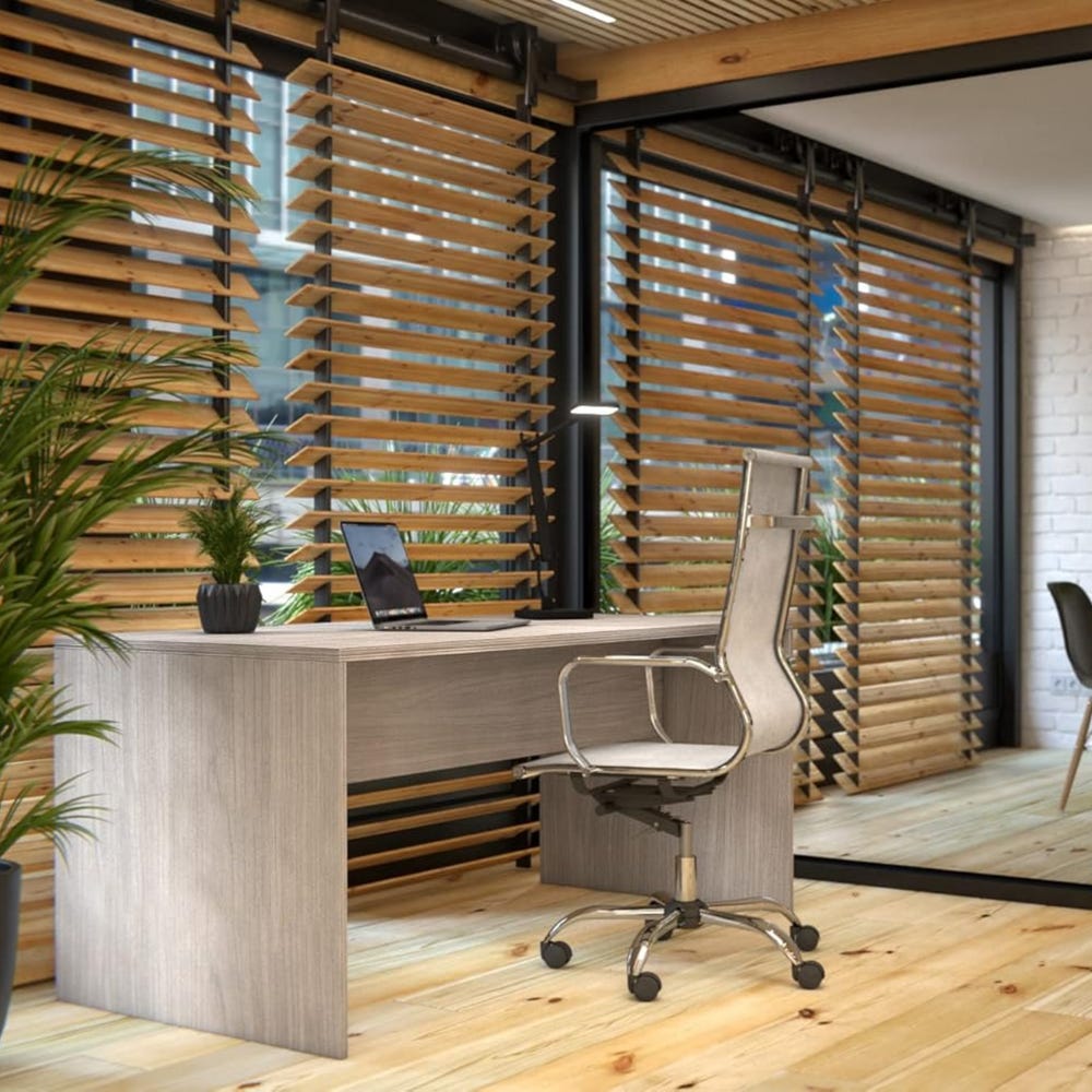 Scrivania ufficio olmo larga 150 Scrivanie in legno porta pc