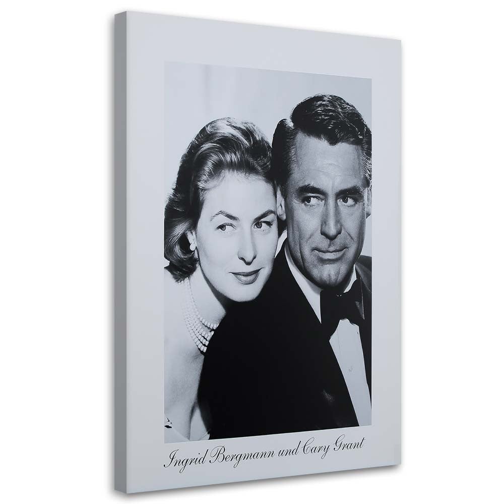 Obraz na płótnie, Ingrid Bergmann i Cary Grant 40x60