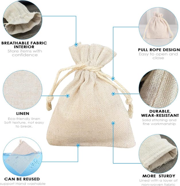 Bewudy Petits sacs en filet, lot de 6, petits sacs de rangement en Bewudy Petits sacs en filet, lot de 6, petits sacs de rangement en