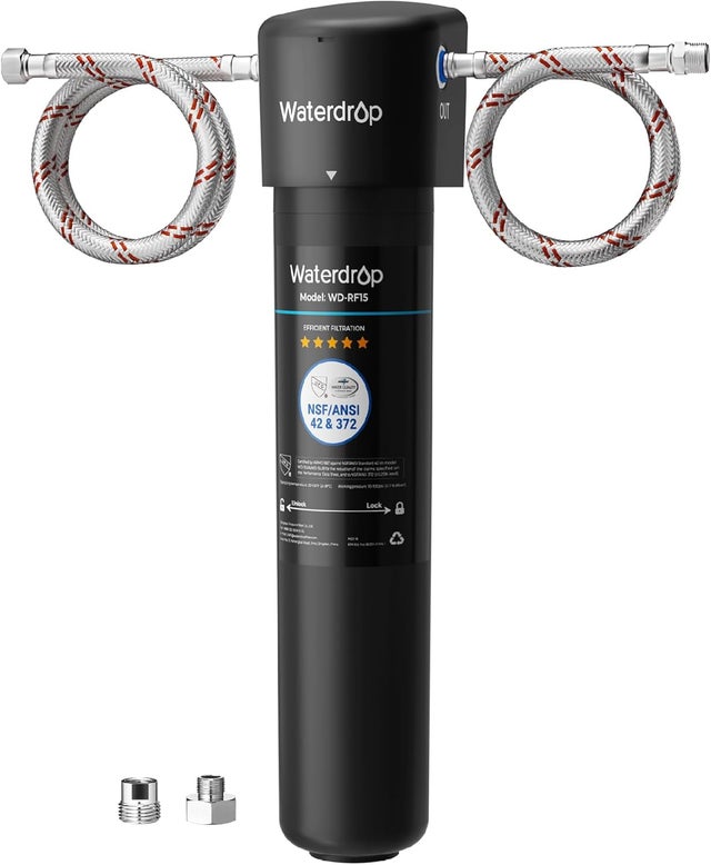 Waterdrop 15UA Filtre Sous Évier, 19 000 Gallons pour 2 Ans , Réduit PFAS, PFOA/PFOS, Plomb, Chlore et Mauvais Goût, Certifié NSF/ANSI 42