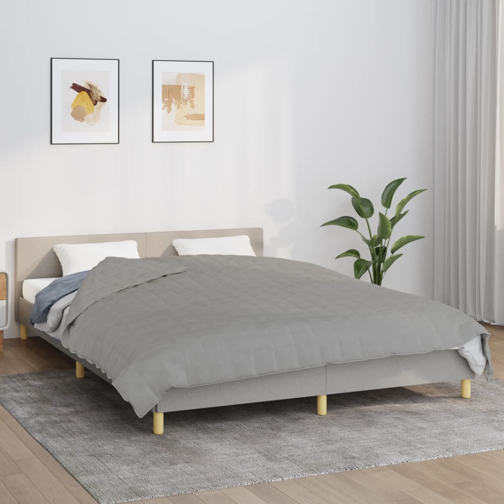 Maison exclusive - manta con peso tela gris 200x220 cm 13 kg