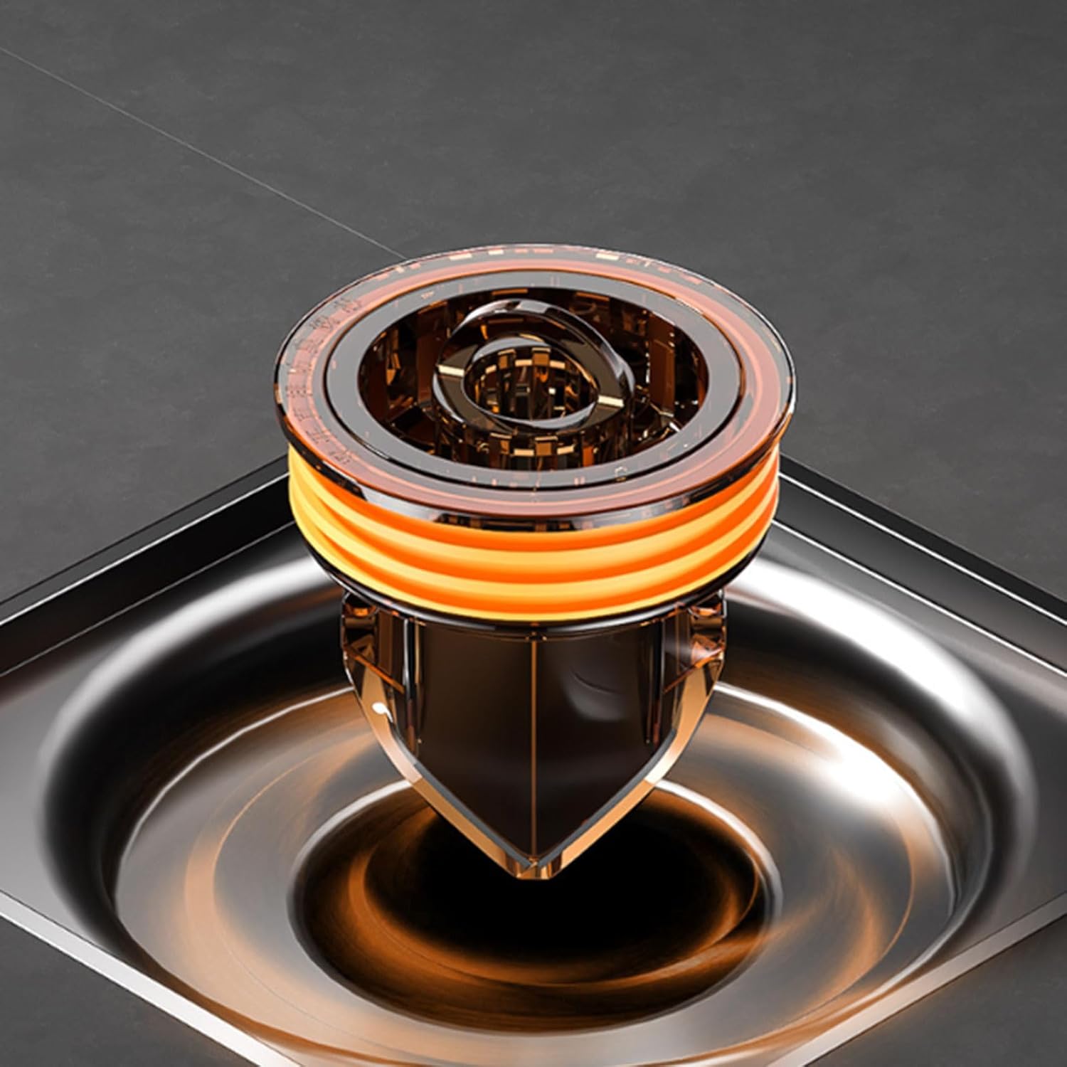 2 pièces Siphon de Sol Anti-refoulement, clapet anti-retour pour évier de douche, siphon de sol à suspension magnétique anti-odeur - 5