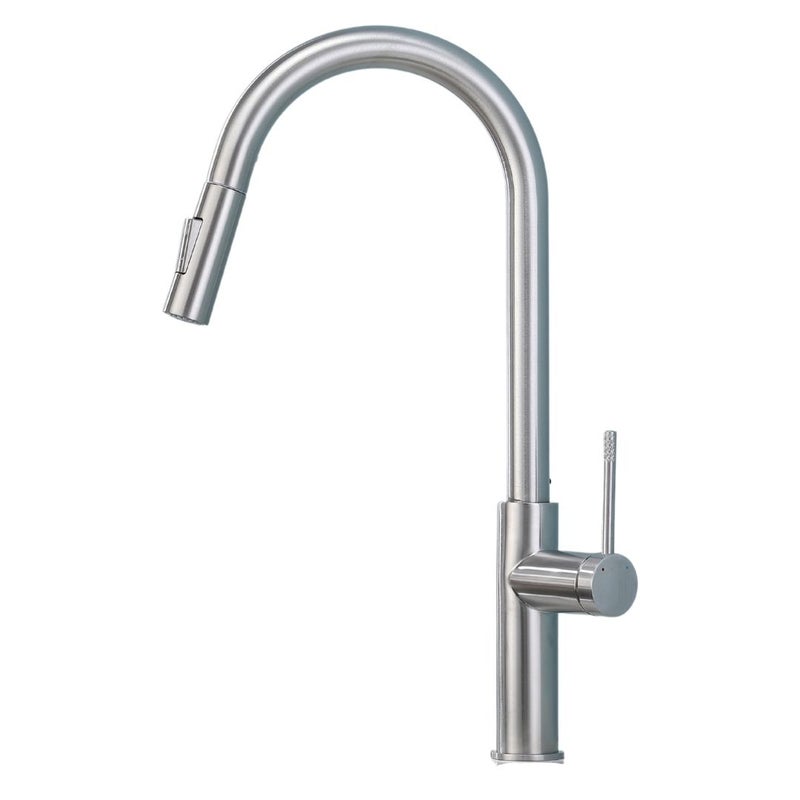 Bateria Kuchenna GranMaster - IZIS Stal szczotkowana, stal nierdzewna, dwufunkcyjna wyciągana wylewka 1szt.