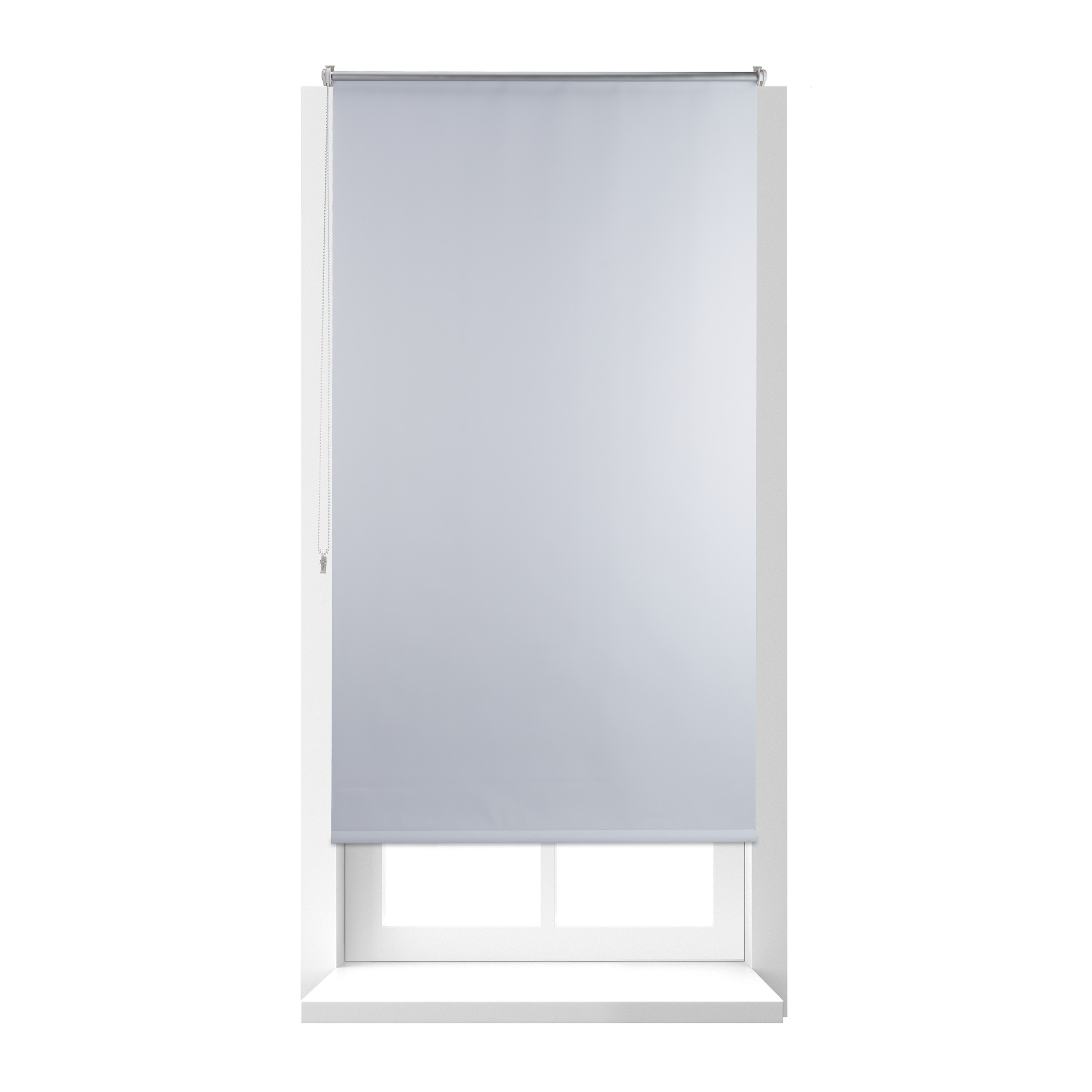 Relaxdays estor opaco enrollable sin taladrar, tela-aluminio, ancho tejido 86 cm, 90 x 160 cm, blanco