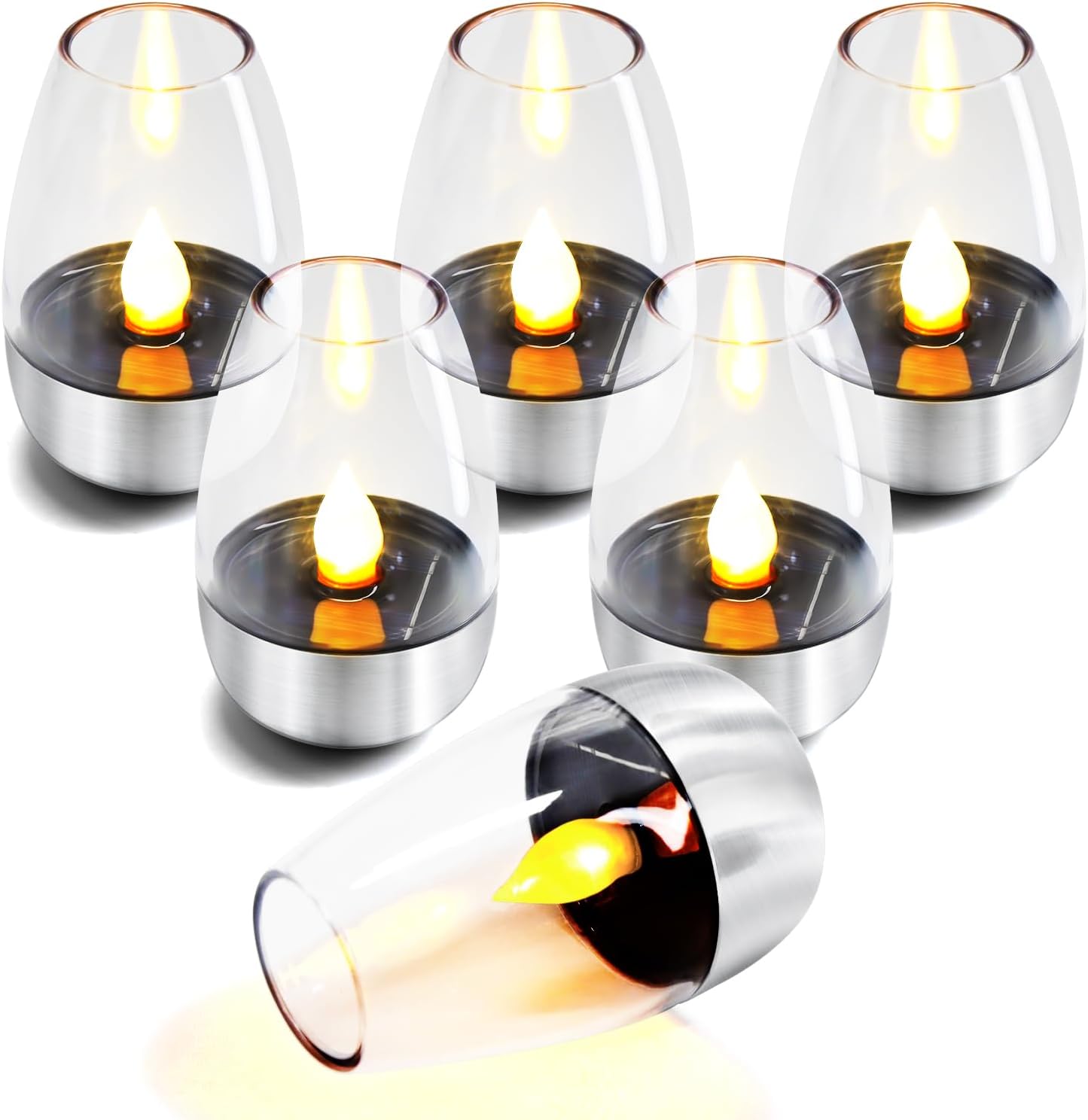 Lunartec Lampada Da Presa LED: Set Di 4 Candele LED Con Effetto Tremolante, Presa, Sensore Di Crepuscolo (lampade Notturne Da Presa - Foto 8