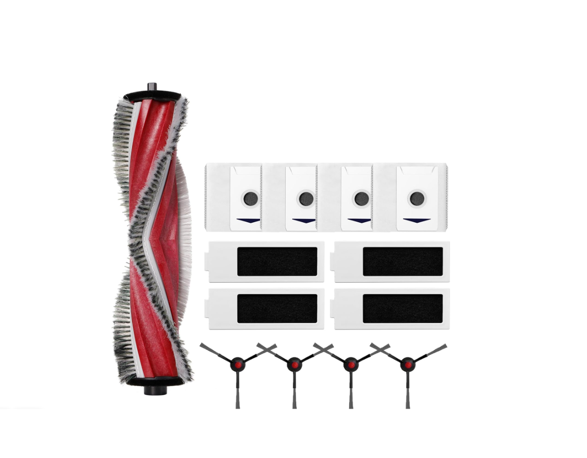 Zestaw akcesoriów do robota T30 Omni / T30 Pro Omni, 1 szczotka główna, 4 filtry HEPA, 4 worki na kurz, 4 szczotki boczne