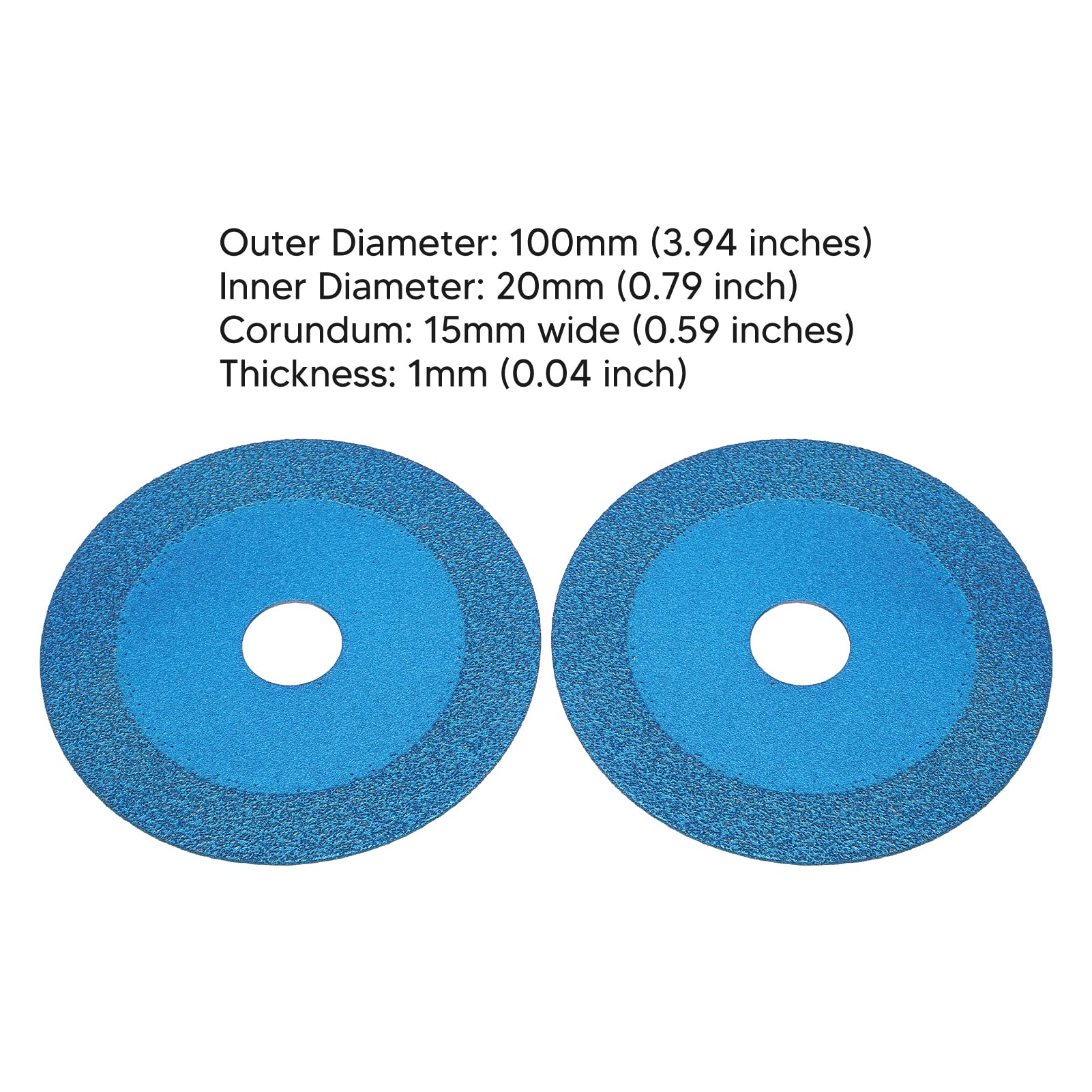 Lot de 2 disques de coupe en verre résistants à la chaleur, lames de scie diamantées incisives pour carrelage, céramique, jadestone (b - 7