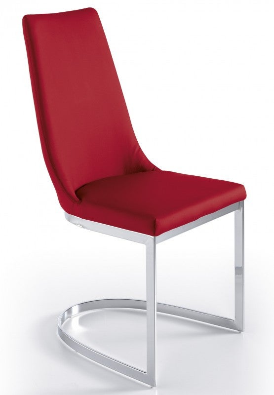 Silla de diseño stari en piel sintética y acero cromado - juego de 4-color aqua 04 beige