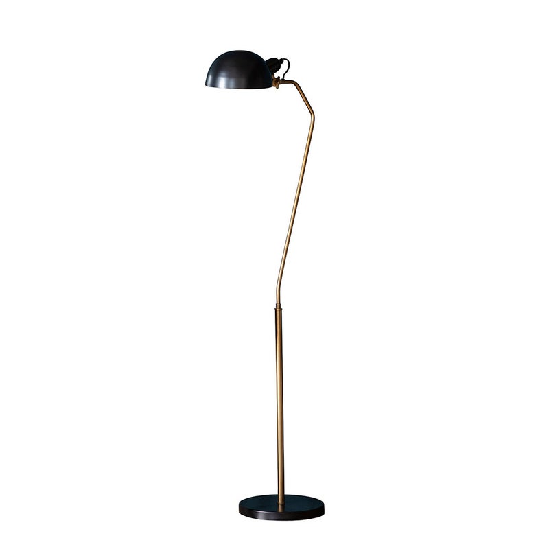 Lampa stojąca zagięty trzon LARGO satynowa czarna 1xE27x10W metal wym:149x43x28cm IP20 Endon